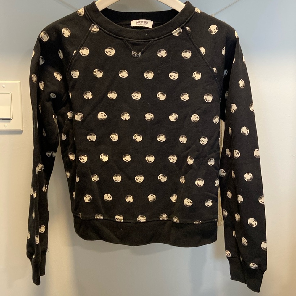 MOSCHINO women’s black crew neck sweater